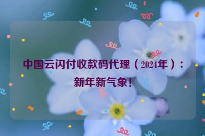中国云闪付收款码代理（2024年）：新年新气象！